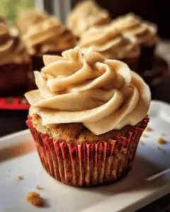 Apple Cider Cupcakes with Spiced Buttercream Frosting