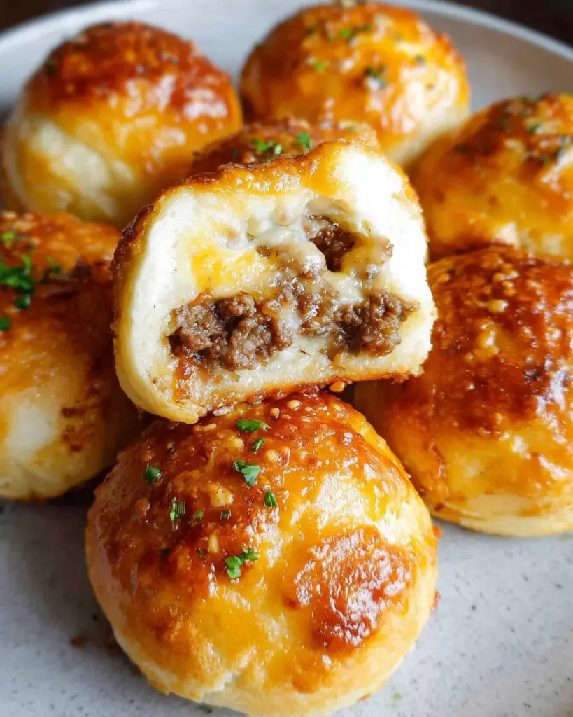 Garlic Parmesan Cheeseburger Bombs Recipe