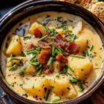 Hearty Cheddar Garlic Herb Potato Soup Recipe