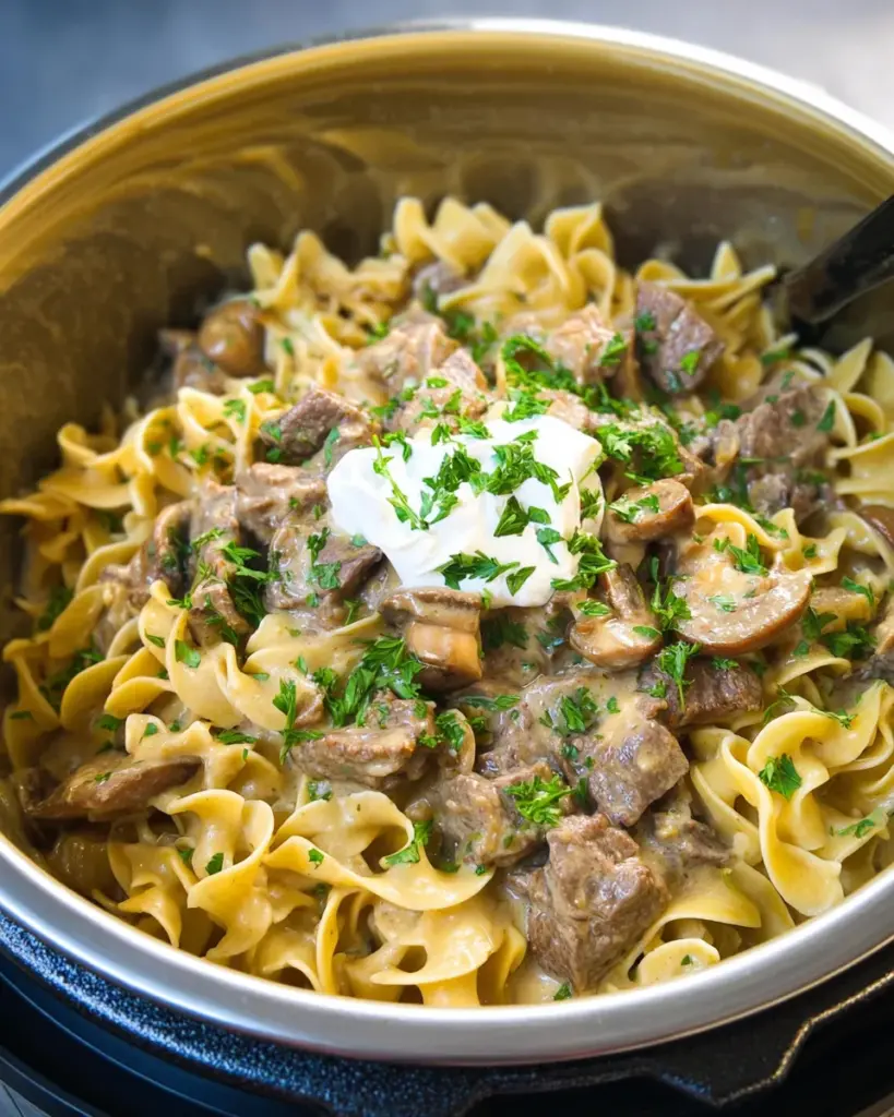 Instant Pot Beef Stroganoff