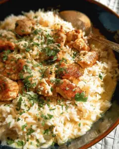 One-Pan Garlic Parmesan Chicken and Rice
