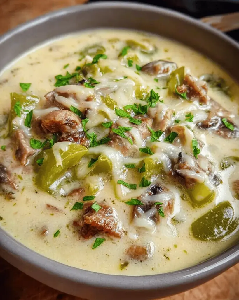 Philly Cheese Steak Soup