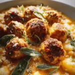 Turkey Meatballs in Pumpkin Sage Sauce