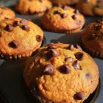 3 Ingredient Chocolate Chip Pumpkin Muffins
