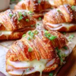 Baked turkey and Cheese Croissants