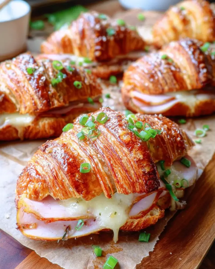 Baked turkey and Cheese Croissants