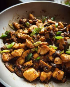 Black Pepper Mushroom Chicken Stir Fry