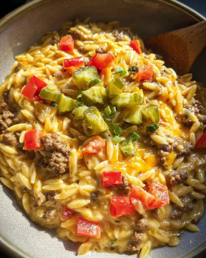 Cheeseburger Orzo