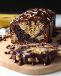 Chocolate Peanut Butter Banana Bread