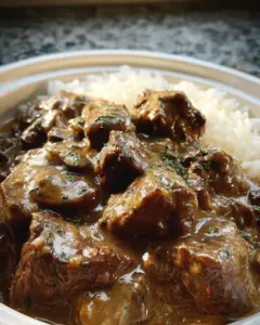Crockpot Beef Tips & Gravy