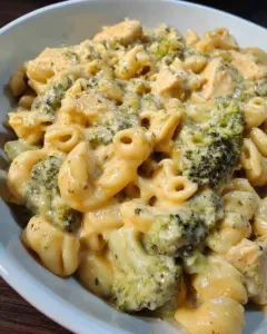 Crockpot Chicken Broccoli Mac and Cheese