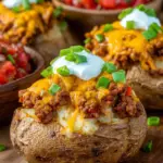 Double Stuffed Taco Potatoes