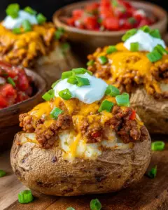 Double Stuffed Taco Potatoes