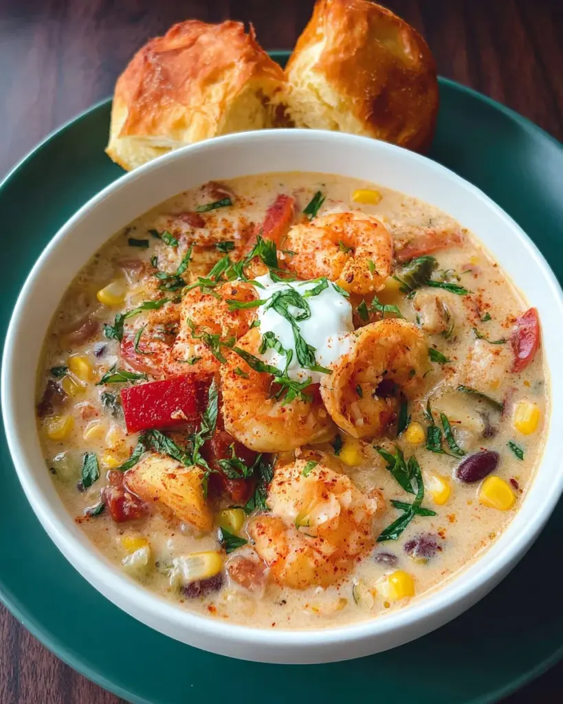 Easy Creamy Seafood and Shrimp Chili