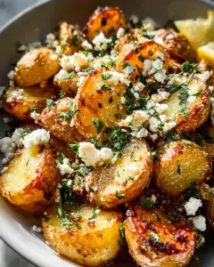 Greek Roast Potatoes With Lemon And Feta
