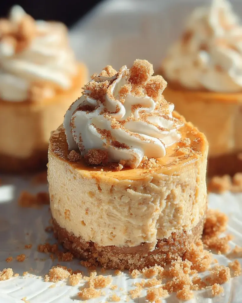No Bake Pumpkin Mini Cheesecakes