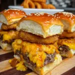 Onion Ring Cheeseburger Sliders