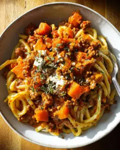 Pumpkin Beef Bolognese