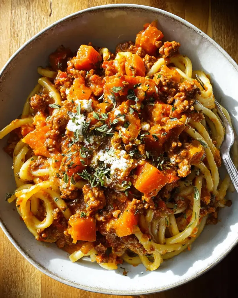 Pumpkin Beef Bolognese