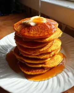 Pumpkin Cottage Cheese Pancakes