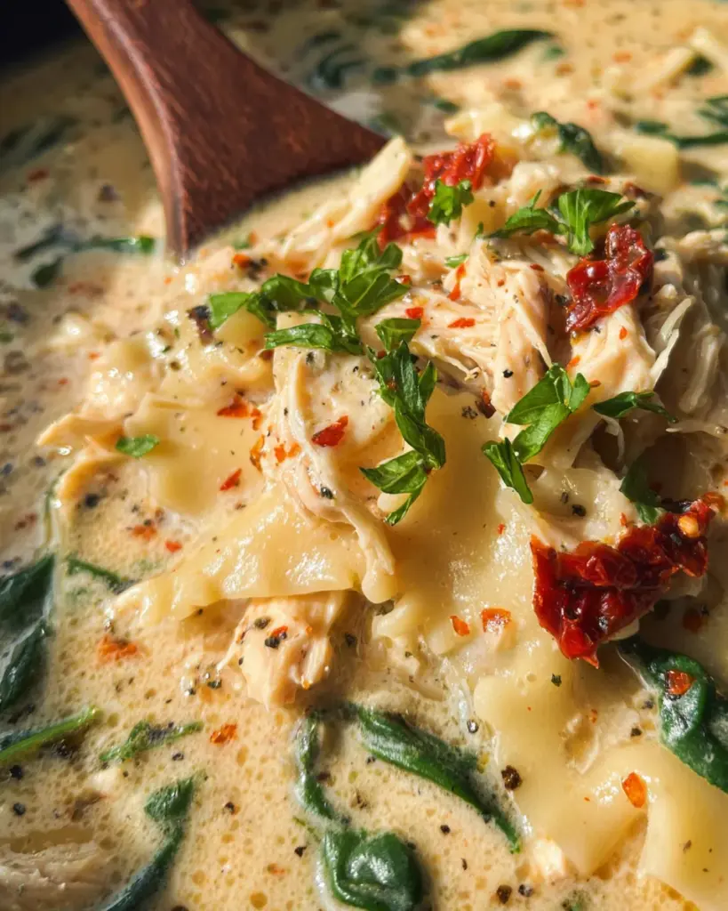 Slow Cooker White Lasagna Soup
