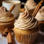 Vanilla Chai Pumpkin Latte Cupcakes with Cinnamon Brown Sugar Frosting