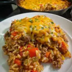 Cheesy Beef Enchilada Rice