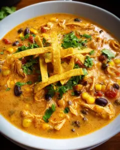 Crock Pot Creamy Chicken Tortilla Soup