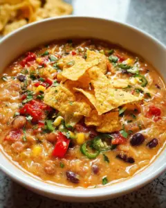 Crockpot Vegetarian Tortilla Soup
