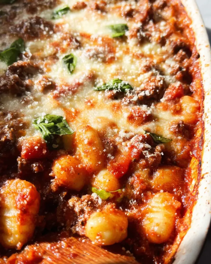 Easy Bolognese Gnocchi Bake