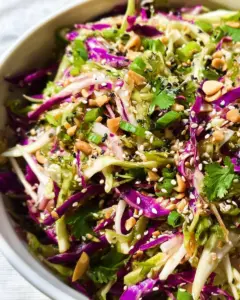 Easy Crunchy Asian Slaw (w/ BEST Asian Dressing!)