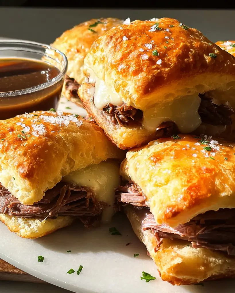French Dip Stuffed Biscuits