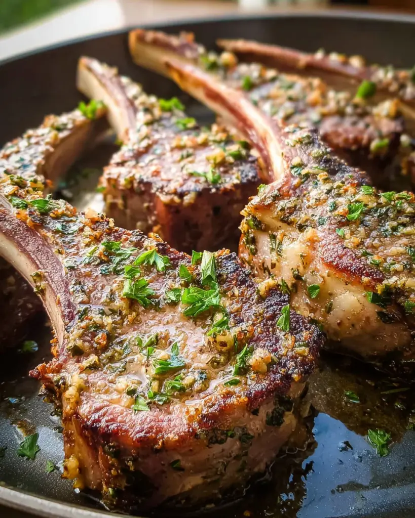 Garlic and Herb Crusted Lamb Chops Recipe