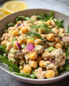 Healthy Tuna Garbanzo Bean Salad