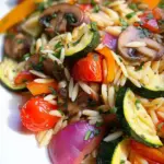 Orzo with Roasted Vegetables (Easy!)