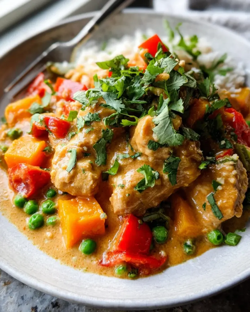 Slow Cooker Thai Peanut Chicken