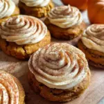 Soft Pumpkin Cookies with Cinnamon Frosting