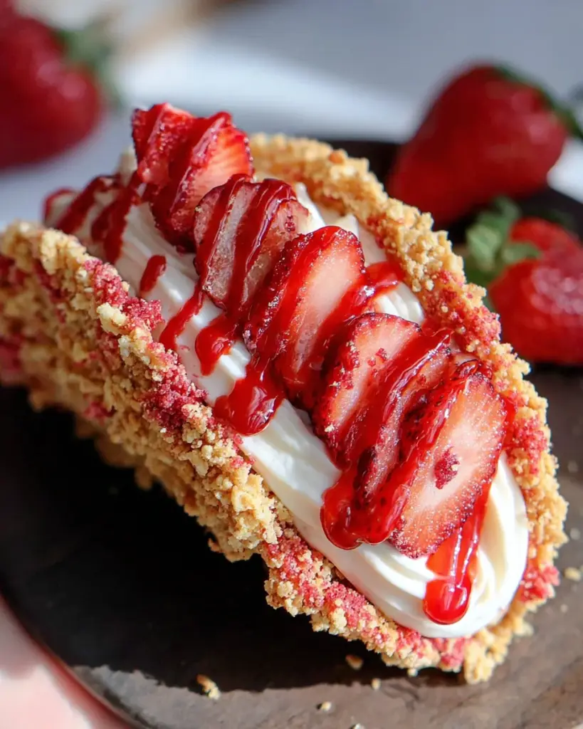 Strawberry Crunch Cheesecake Tacos